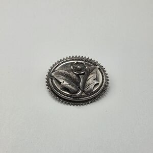 Vintage Silver Floral Brooch